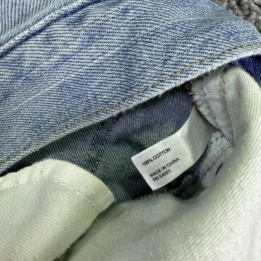 Banana Republic Boot Jeans Mens 34x34 Blue Bootcut Denim Light Wash Distressed